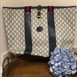 Monogrammed GUCCI PLUS line tote bag